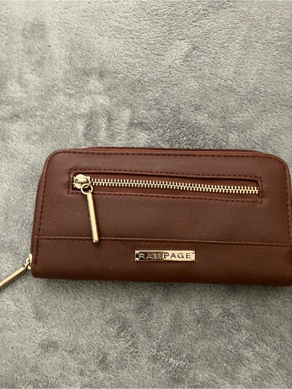 Rampage Brown Zip-Around Wallet